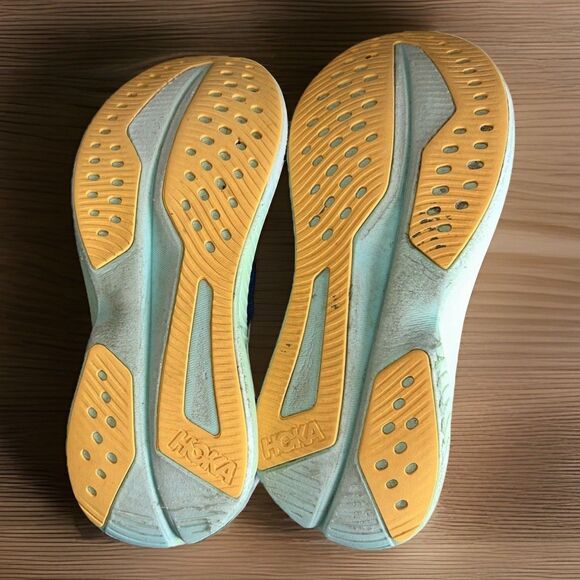 Hoka One One Men's Mach 6 Road Running Shoes Size 8.5D Dusk Shadow Blue/Green - Picture 7 of 12